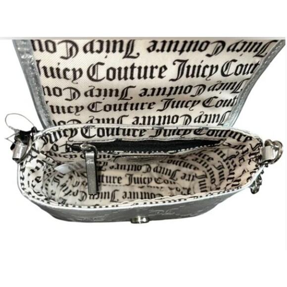 NEW Juicy Couture Silver Only You N Me 2 in 1 Bag - Picture 6 of 6
